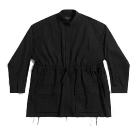 23SS Asymmetry Deconstructed Shirt “Black” 720102TNP041000