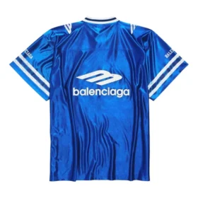 3B Fodbold-trøje med V-hals, skinnende jersey, oversized “Royal Blue White” 857113TTVQ74701