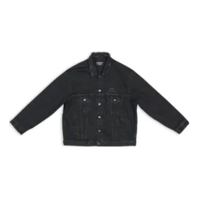 3B Sports Icon Denim Jakke, Large Fit, “Sort” 704298TBP471029
