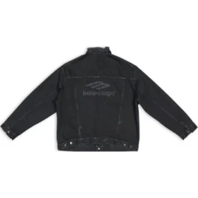 3B Sports Icon Denim Jakke, Large Fit, “Sort” 704298TBP471029