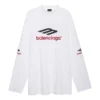 3B Sports Icon langærmet T-shirt, oversized “White Black Red” 720250TPVD79065