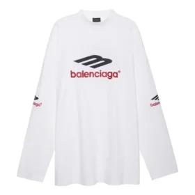 3B Sports Icon langærmet T-shirt, oversized “White Black Red” 720250TPVD79065