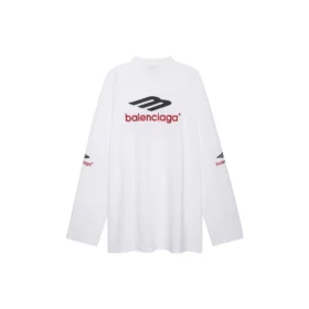 3B Sports Icon langærmet T-shirt, oversized “White Black Red” 720250TPVD79065