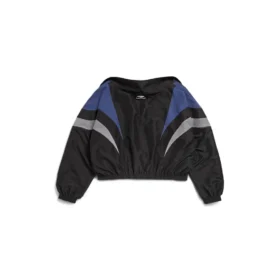 3B Sports Icon Off Shoulder-træningsjakke “Black Blue” 790756TMO101000