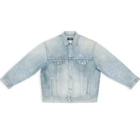 3B Sports Vintage-denimjakke i Large-pasform “Light Blue” 704299TJW798469
