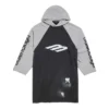 3B Stencil Raglan-T-shirt med hætte, oversized “Black” 790403TQVT51083