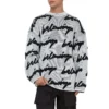 3D Scribble bomuldstrøje med rund hals “White” 625985T31809040