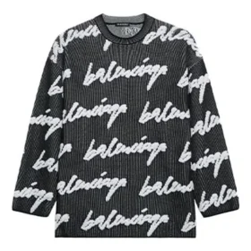 3D Scribble Crewneck bomuldsstrik “Black” 625985T31801070 3D Scribble Crewneck bomuldsstrik “Black” 625985T31801070