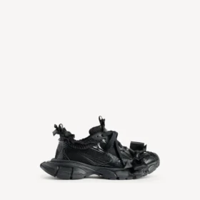 3XL-sneaker med snørebånd til kvinder i sort