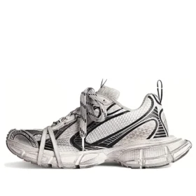 3XL Sneakers “Hvid og sort mesh og polyuretan” 734731W3XL49710