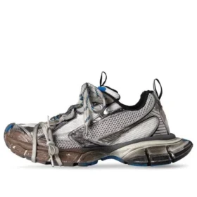 3XL Sneakers “Slidt grå, hvid og blå mesh og polyuretan” 734734W3XL71214