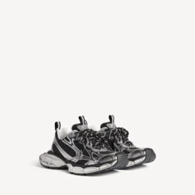 3XL-Sneakers til kvinder i sort/sølv