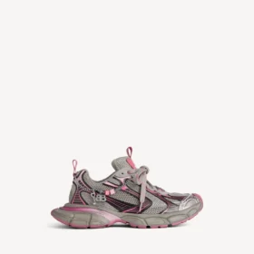 3XL-Sneakers til kvinder med farveovergang og charms i grå/lyserød