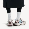 3XL-Sneakers til kvinder med snørebånd i brun/beige/blå 3XL-Sneakers til kvinder med snørebånd i brun/beige/blå