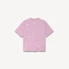 520 Stickers T-shirt til kvinder i medium pasform i gammelrosa/hvid