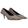 60 mm Square Knife BB Monogram pumps “Tan” 707353W2I103020