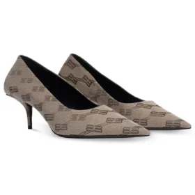 60 mm Square Knife BB Monogram pumps “Tan” 707353W2I103020