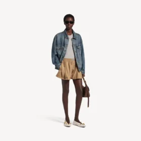 A-formede boxershorts til kvinder i sandbeige