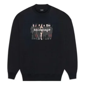 Ægte Balenciaga-sweatshirt med rund hals “Black” 652981TIVA21000