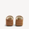 Alaska Soft platform-mule til kvinder i brun/hvid