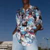 All Over Cities Minimal-T-shirt “Multicolor” 681813TML058470