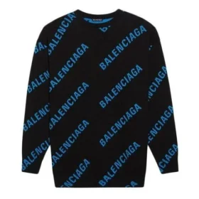 Allover Logo-trøje med rund hals “Black Blue” 625970T31781165 Allover Logo-trøje med rund hals “Black Blue” 625970T31781165
