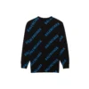 Allover Logo-trøje med rund hals “Black Blue” 625970T31781165