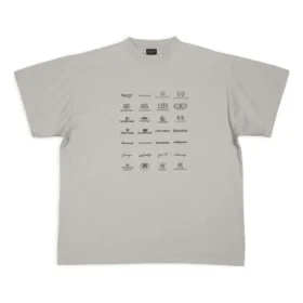 Archives Logos T-shirt, oversized “Light Grey” 712398TNVQ71342
