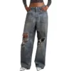 Baggy-jeans med lappede lommer “Blue” 751111TDW143359