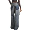 Baggy-jeans med lappede lommer “Blue” 751111TDW143359