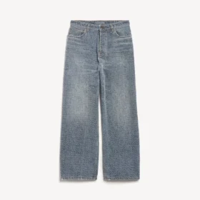 Baggy jeans til mænd med Denim-sting i mørkeblå