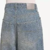Baggy jeans til mænd med Denim-sting i mørkeblå