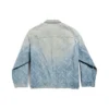 Bal Diagonal Allover Oversized-jakke “Light Blue Japanese Ring Denim” 773616TPW534868