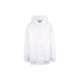 Balenciaga Back Alphabet-hættetrøje til mænd med lange ærmer, hvid, 556113TAV379000