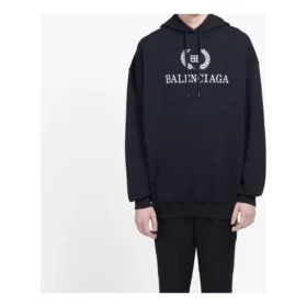 Balenciaga BB-logo på brystet til mænd, sort 556143TDV521000