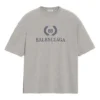Balenciaga BB-logo-print, kortærmet, grå, til mænd 544271TCV251300