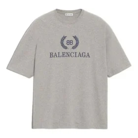Balenciaga BB-logo-print, kortærmet, grå, til mænd 544271TCV251300 Balenciaga BB-logo-print, kortærmet, grå, til mænd 544271TCV251300