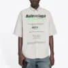 Balenciaga bomuldsskjorte med løse ærmer til mænd, grå 664627TKM102967