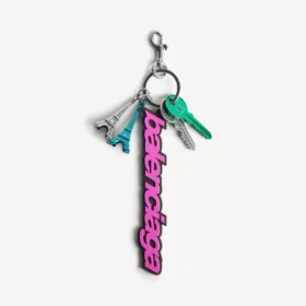 Balenciaga-charm/nøglering til kvinder i pink/sort