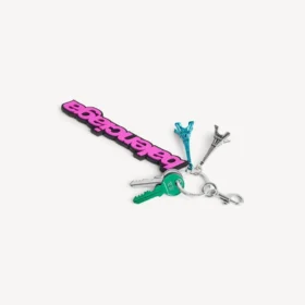 Balenciaga-charm/nøglering til kvinder i pink/sort