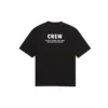 Balenciaga Crew-T-shirt med alfabetprint til mænd, kortærmet, sort 620969TIV741070