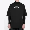 Balenciaga Crew-T-shirt med alfabetprint til mænd, kortærmet, sort 620969TIV741070