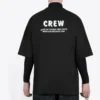 Balenciaga Crew-T-shirt med alfabetprint til mænd, kortærmet, sort 620969TIV741070