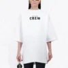 Balenciaga Crew-trøje med print til mænd, kortærmet, hvid 620941TIV749040
