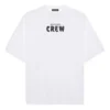 Balenciaga Crew-trøje til mænd med alfabet-print, korte ærmer, hvid 620969TIV749040