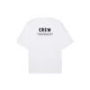 Balenciaga Crew-trøje til mænd med alfabet-print, korte ærmer, hvid 620969TIV749040