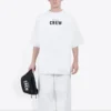 Balenciaga Crew-trøje til mænd med alfabet-print, korte ærmer, hvid 620969TIV749040