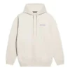Balenciaga fleece-trøje med lange ærmer til mænd, cremehvid 600583TJVA89055