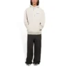 Balenciaga fleece-trøje med lange ærmer til mænd, cremehvid 600583TJVA89055