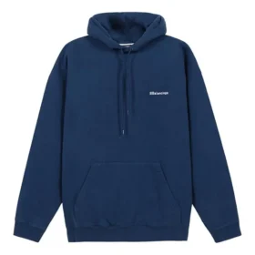 Balenciaga-fleeceforet, løs model med hætte og lange ærmer til mænd, blå 570811TJV854866